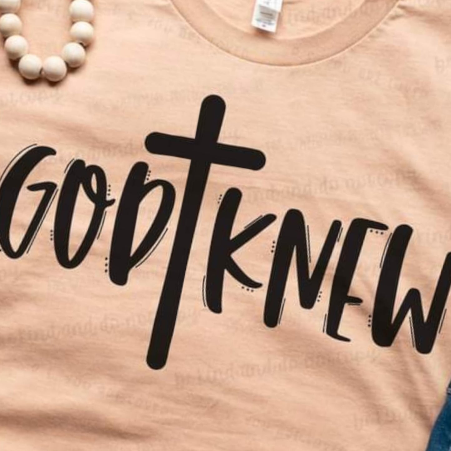 God Knew Graphic Print Cross Shirt