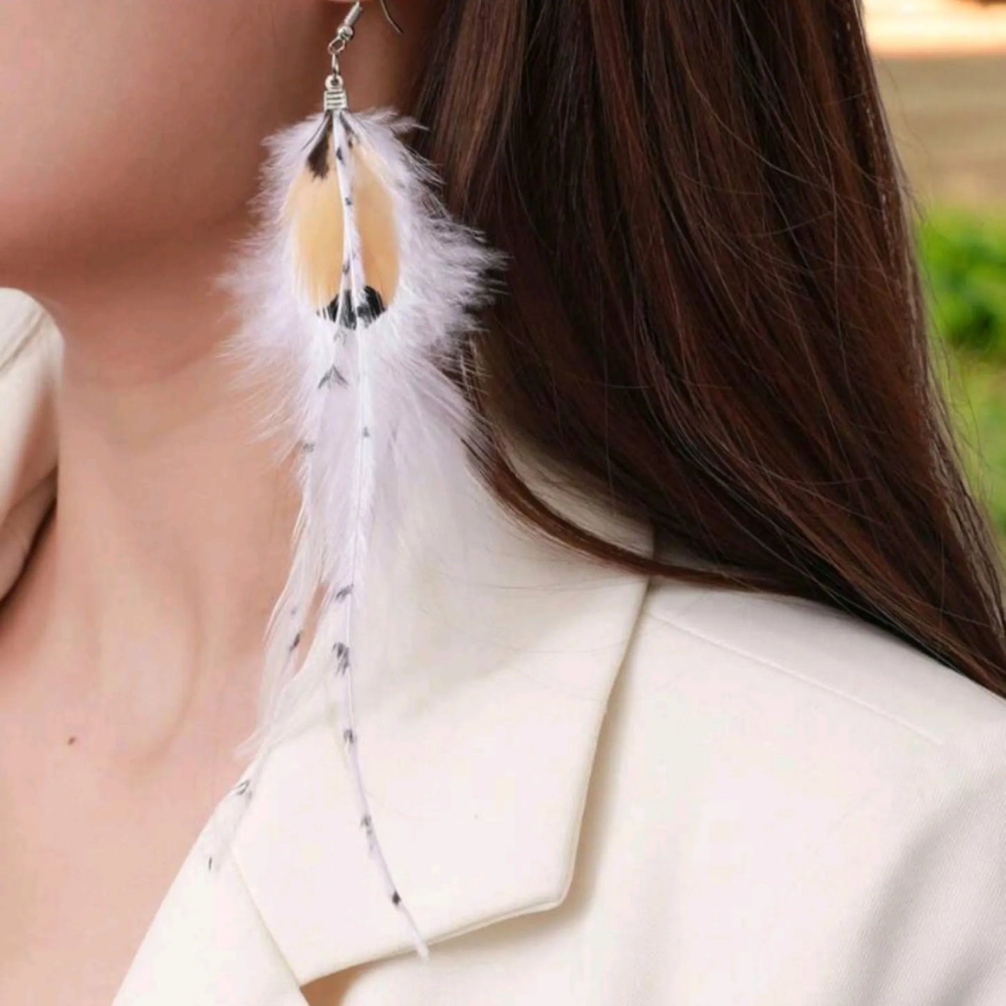 Light As A Feather White Earrings