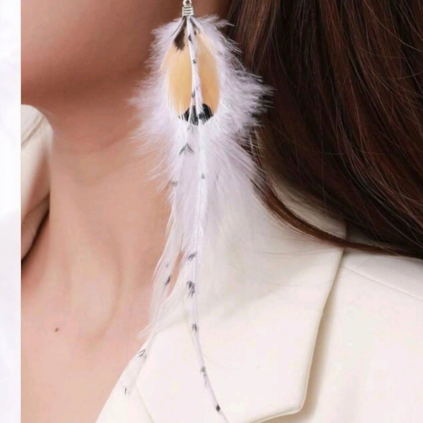 Light As A Feather White Earrings