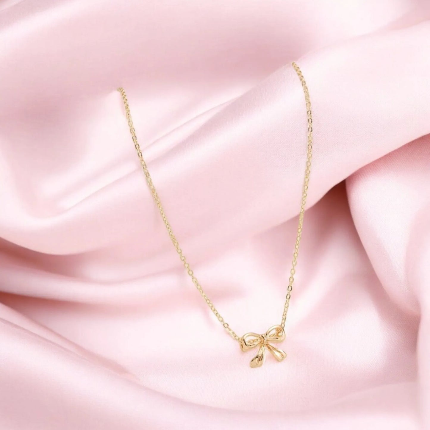 Simple And Beautiful Dainty Bow Necklace Coquette