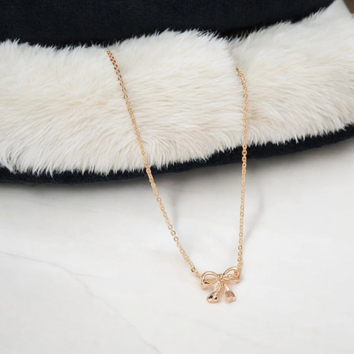 Simple And Beautiful Dainty Bow Necklace Coquette