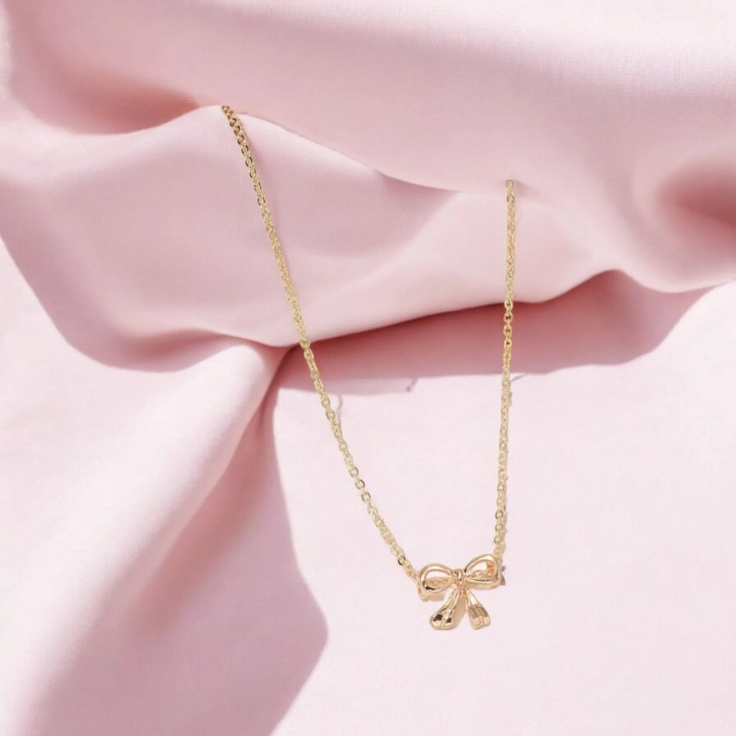 Simple And Beautiful Dainty Bow Necklace Coquette