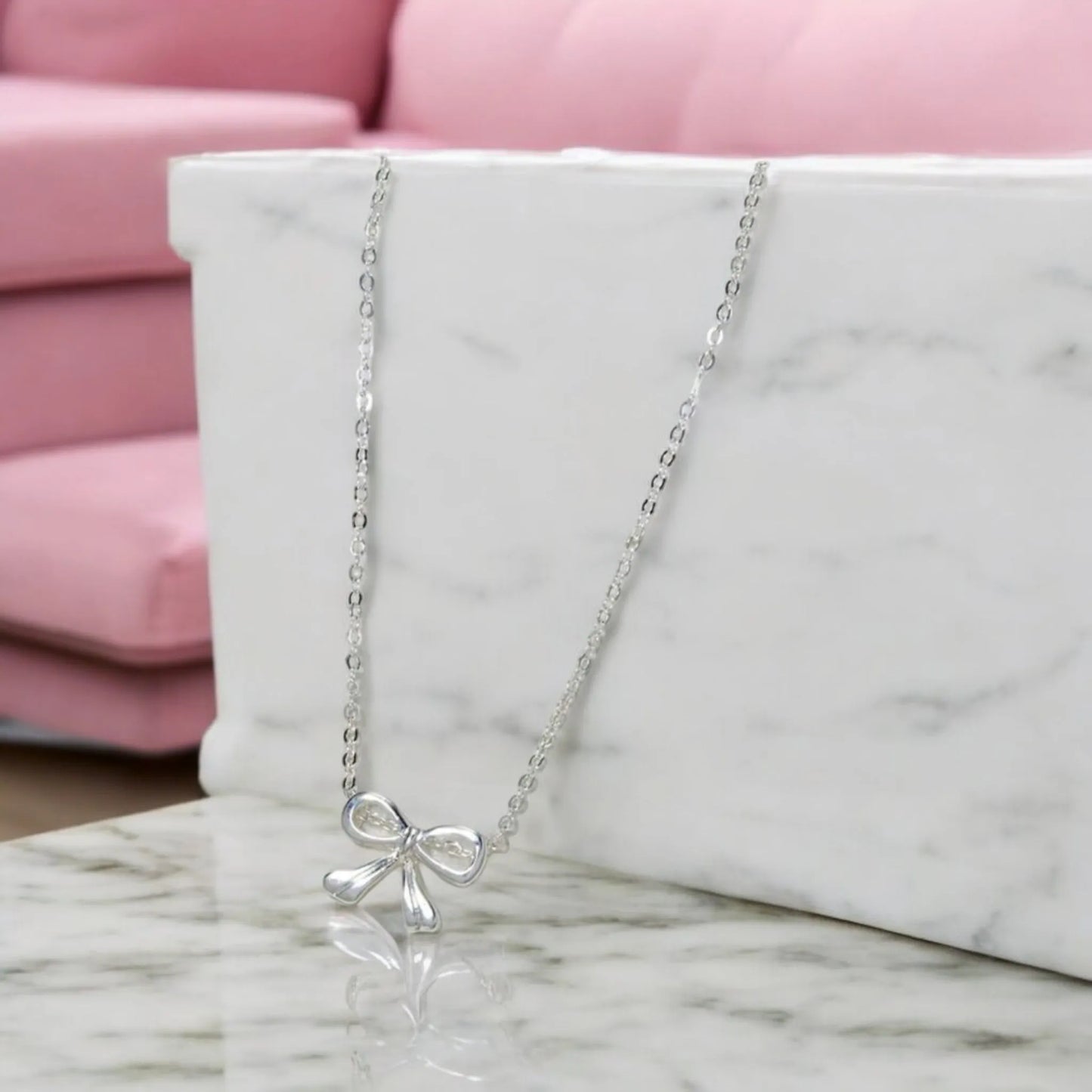 Simple And Beautiful Dainty Bow Necklace Coquette