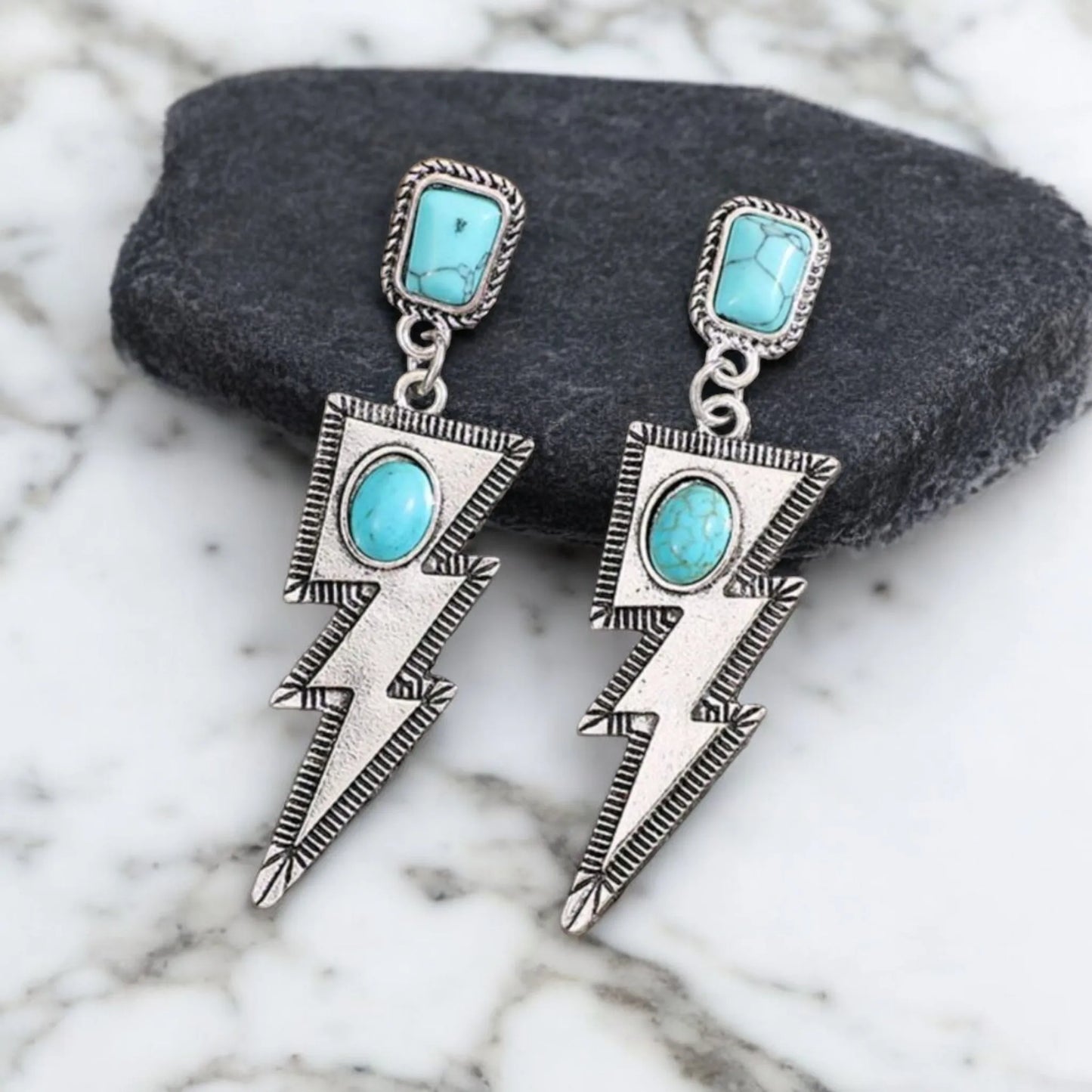 It's Electric Western Lightening Bolt Earrings