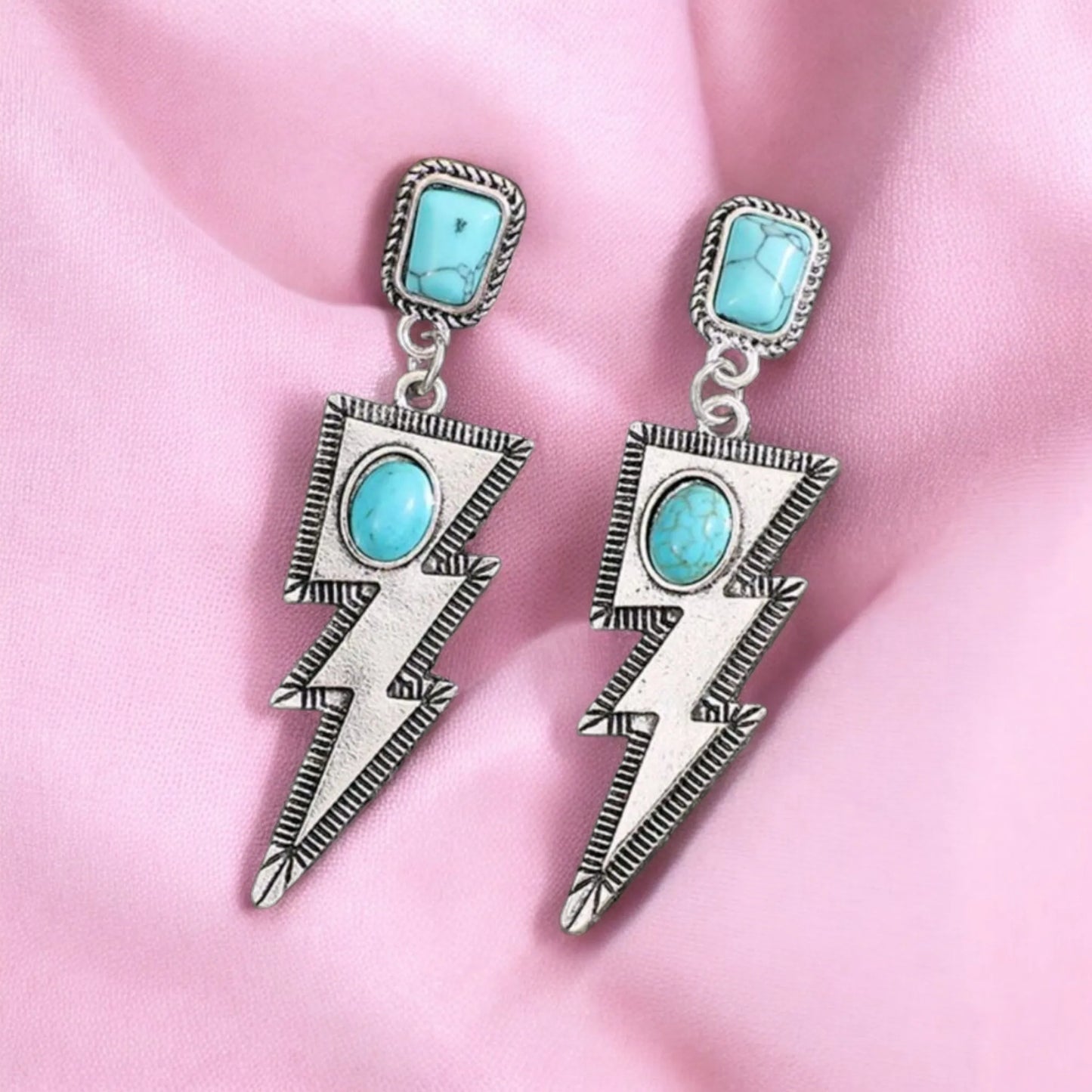 It's Electric Western Lightening Bolt Earrings