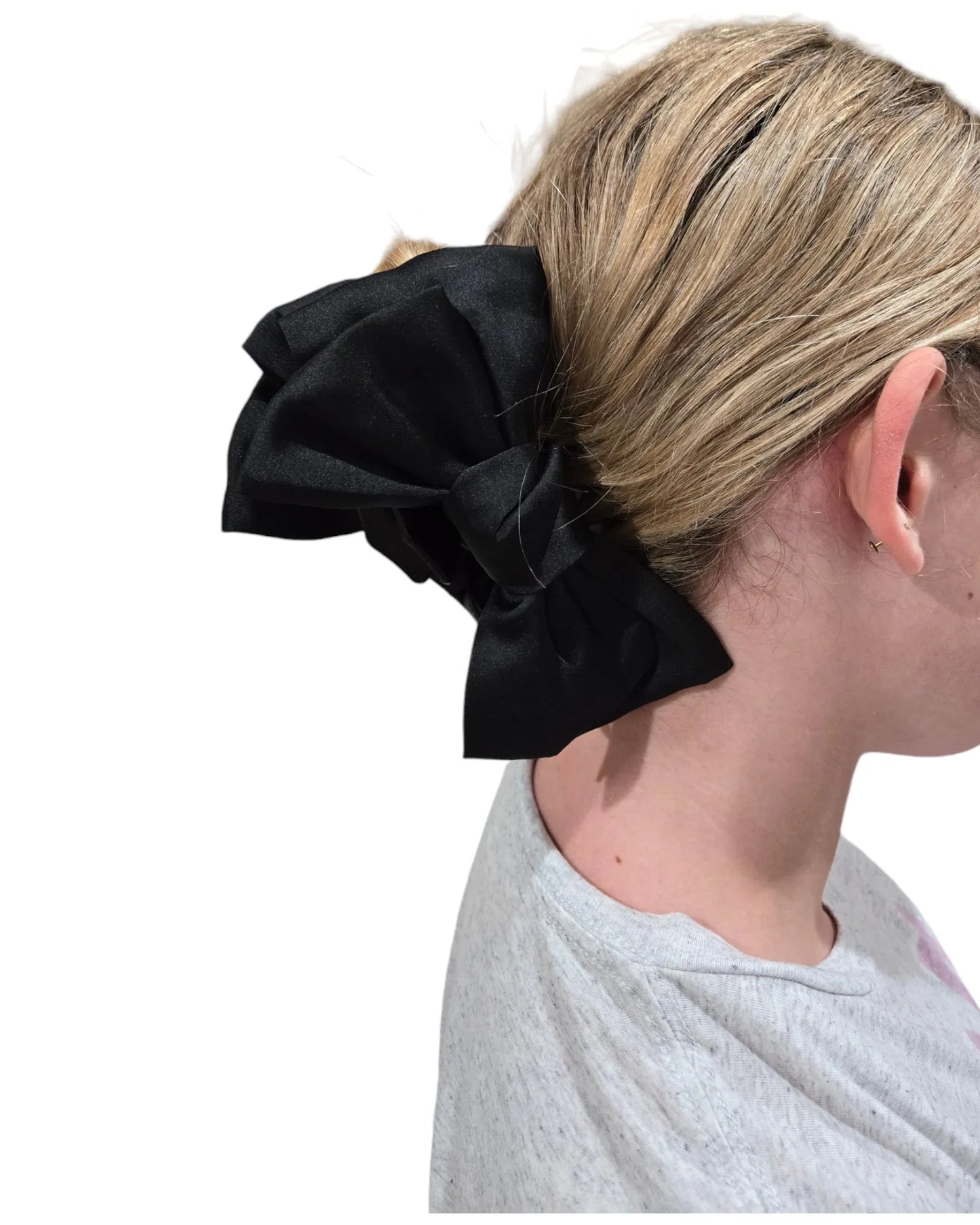 Over The Top Satin Bow Hair Claw Clip