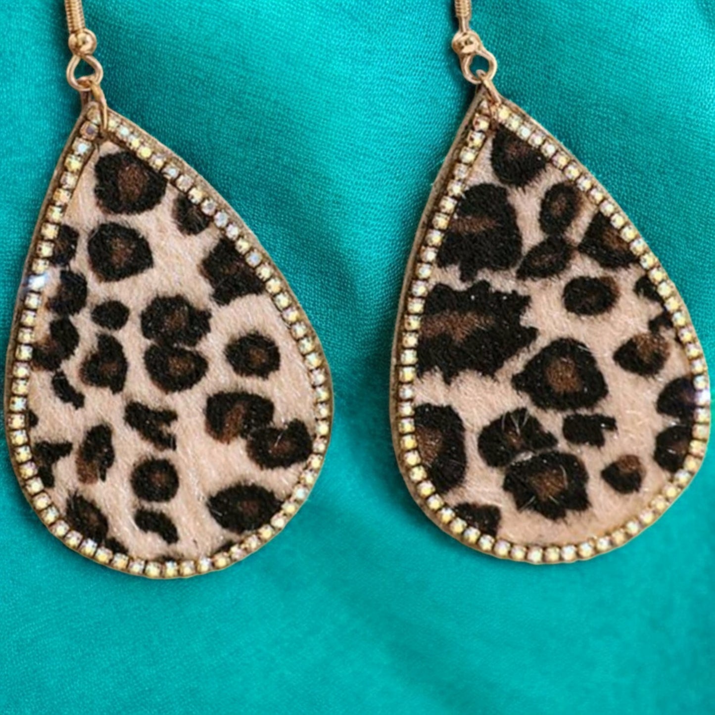 Spotted In The Wild Teardrop Leopard Fashion Earrings