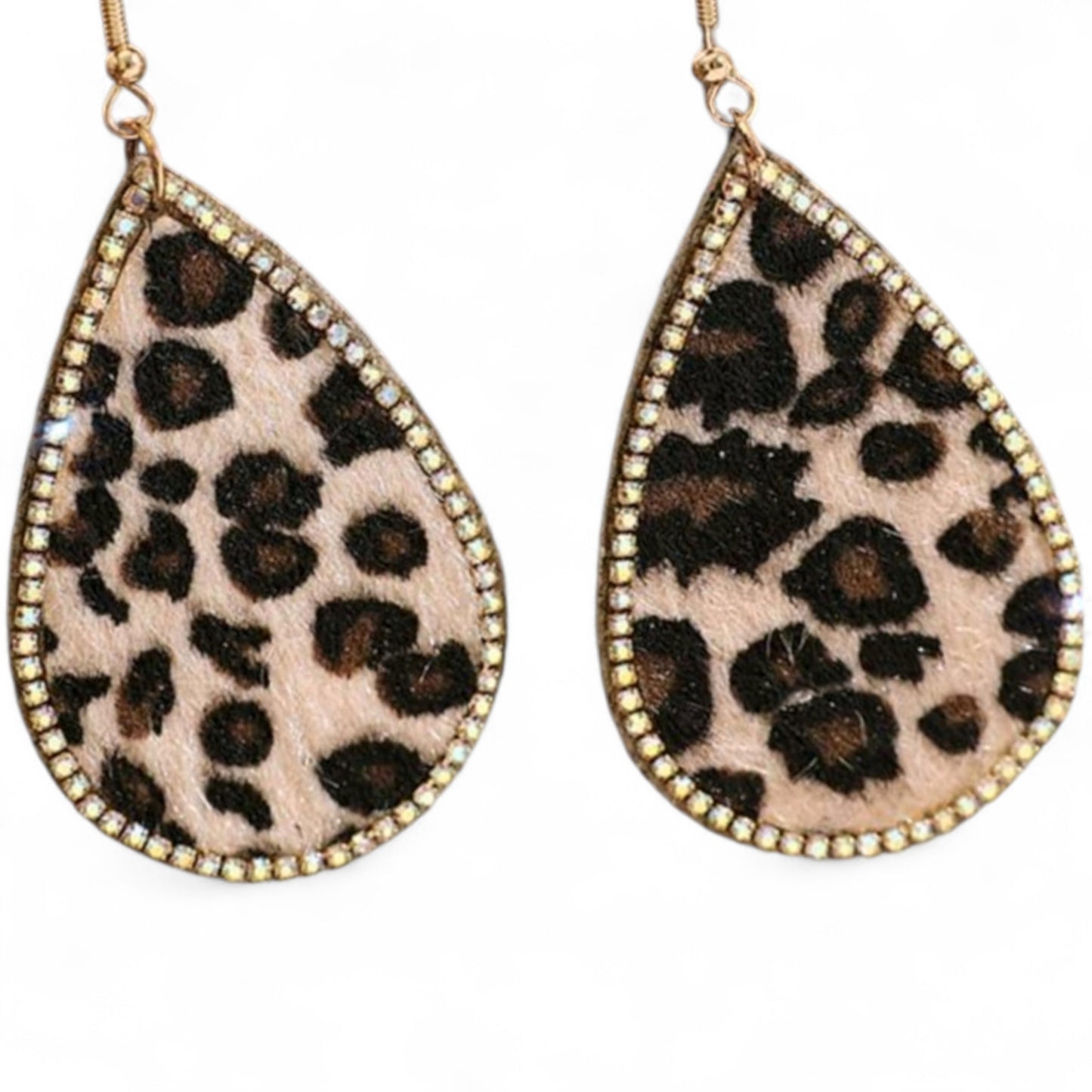 Spotted In The Wild Teardrop Leopard Fashion Earrings