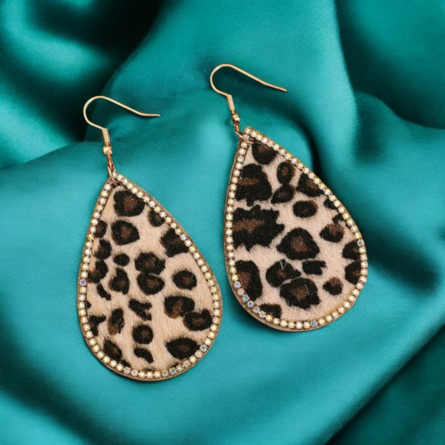 Spotted In The Wild Teardrop Leopard Fashion Earrings