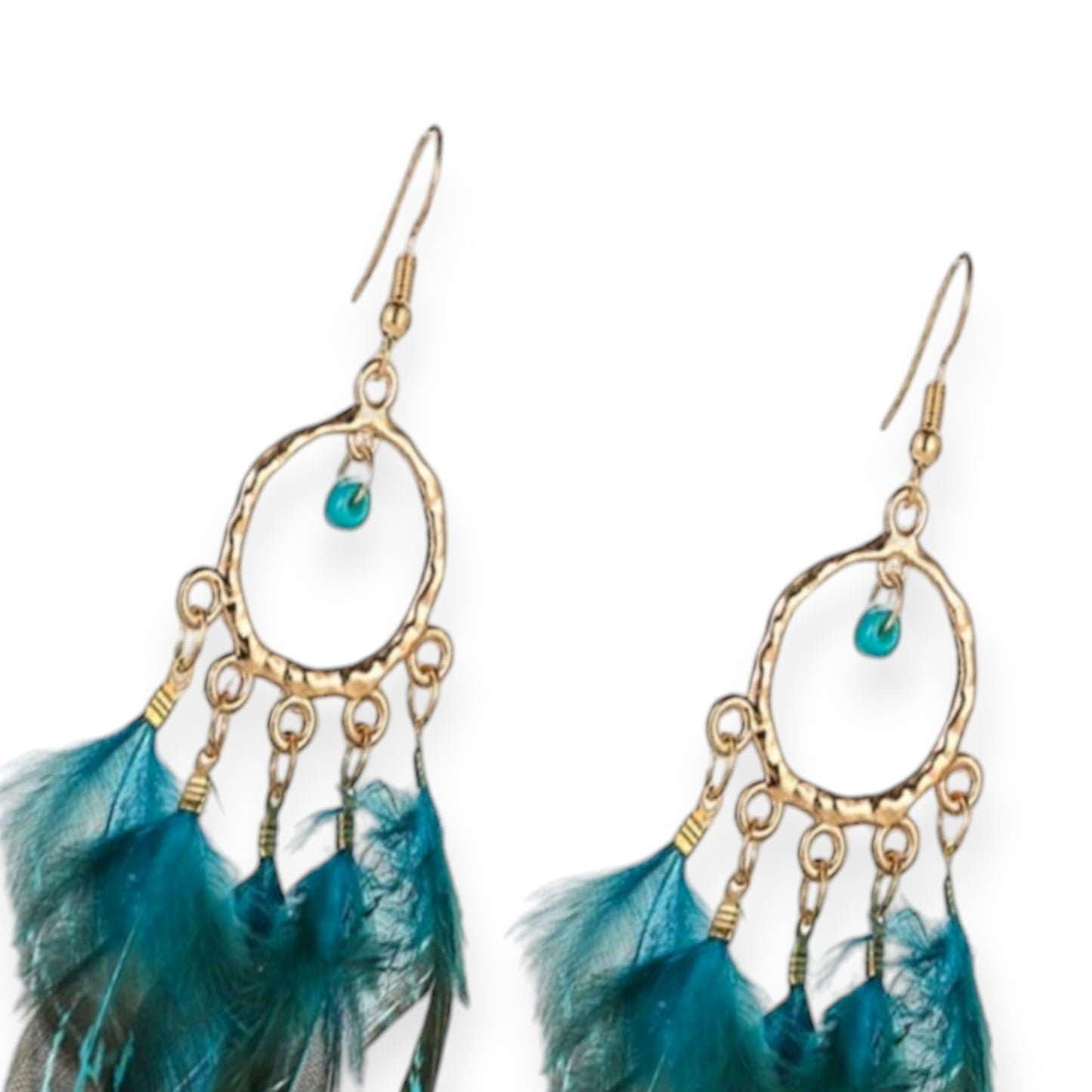 Whispering Winds Teal Fashion Drop Earrings