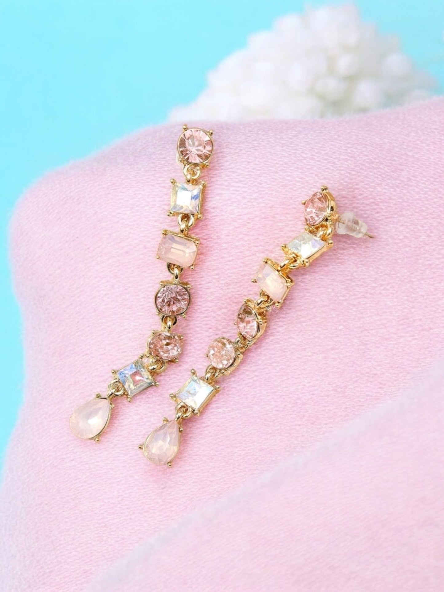 When Love Aligns Rhinestone Drop Fashion Earrings