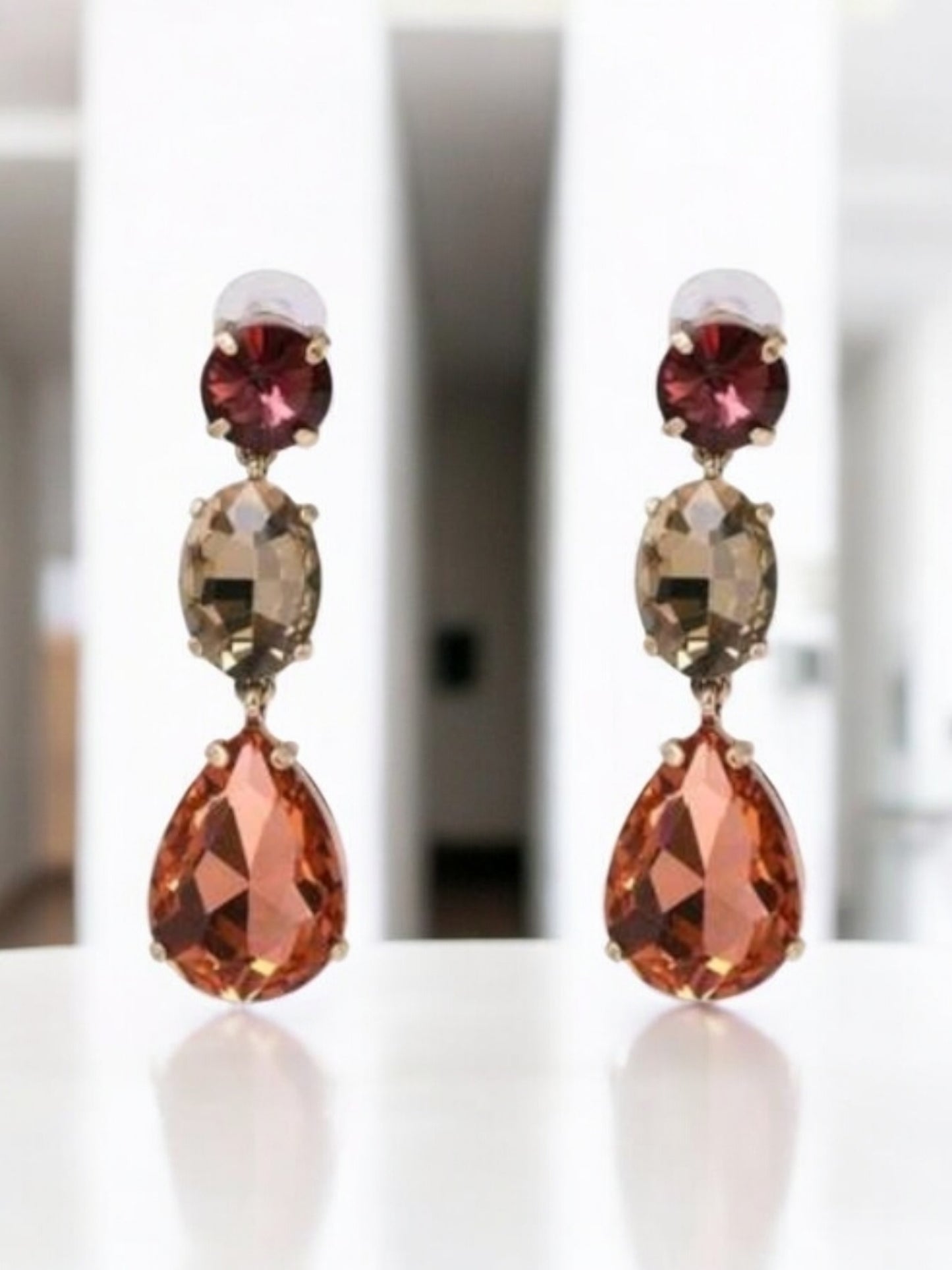 A Drop of Love Statement Rhinestone Earrings