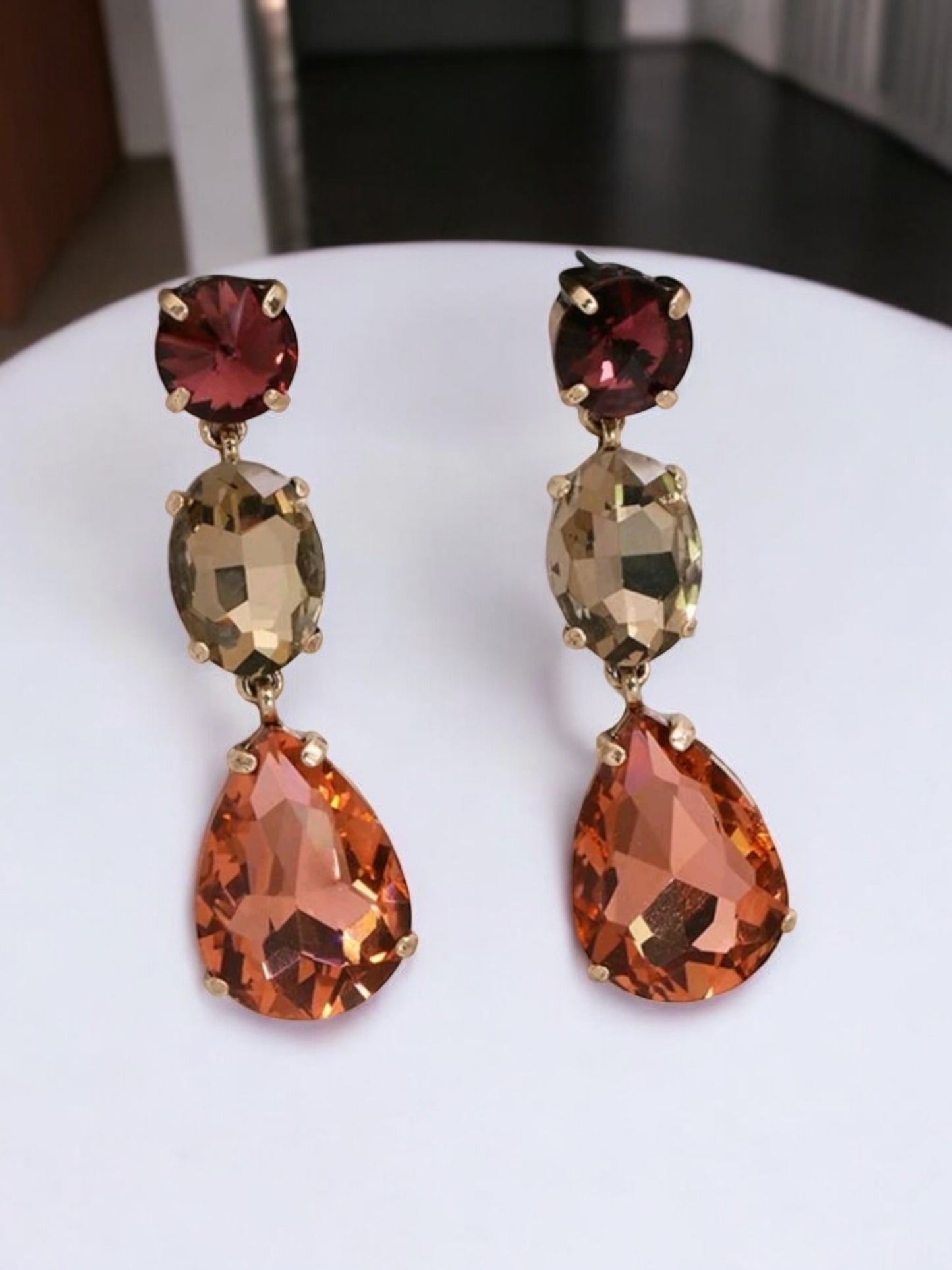 A Drop of Love Statement Rhinestone Earrings