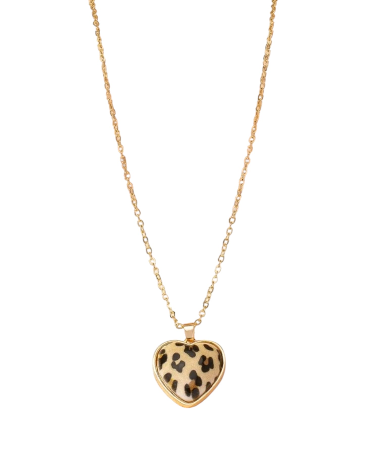 Deep In The Wild Dainty Leopard Heart Necklace