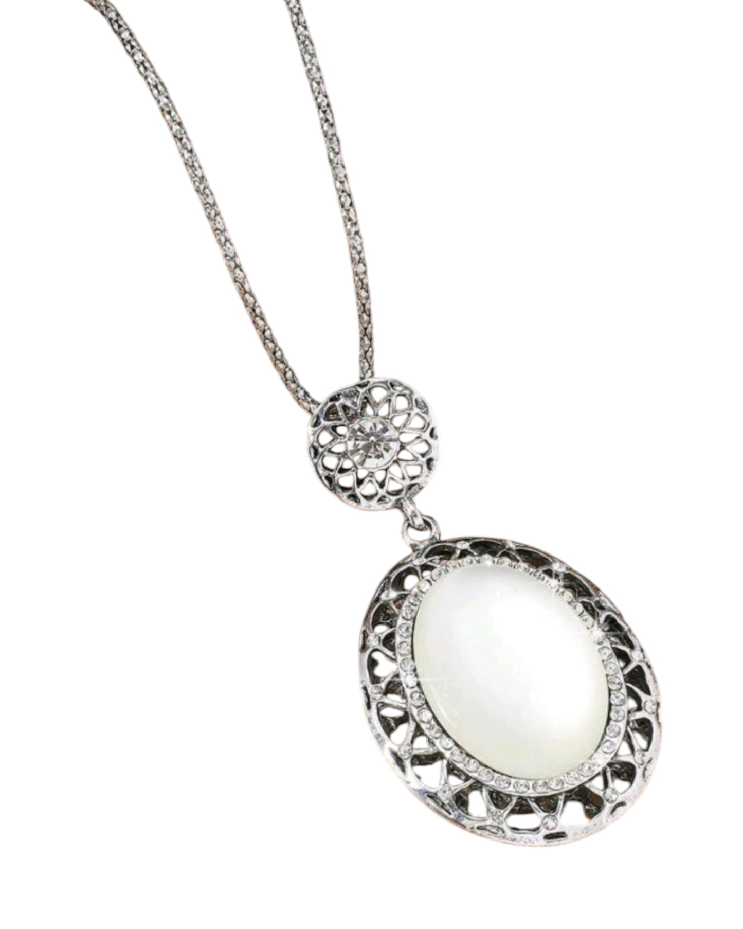 A Milky Touch Long Fashion Pendant Necklace