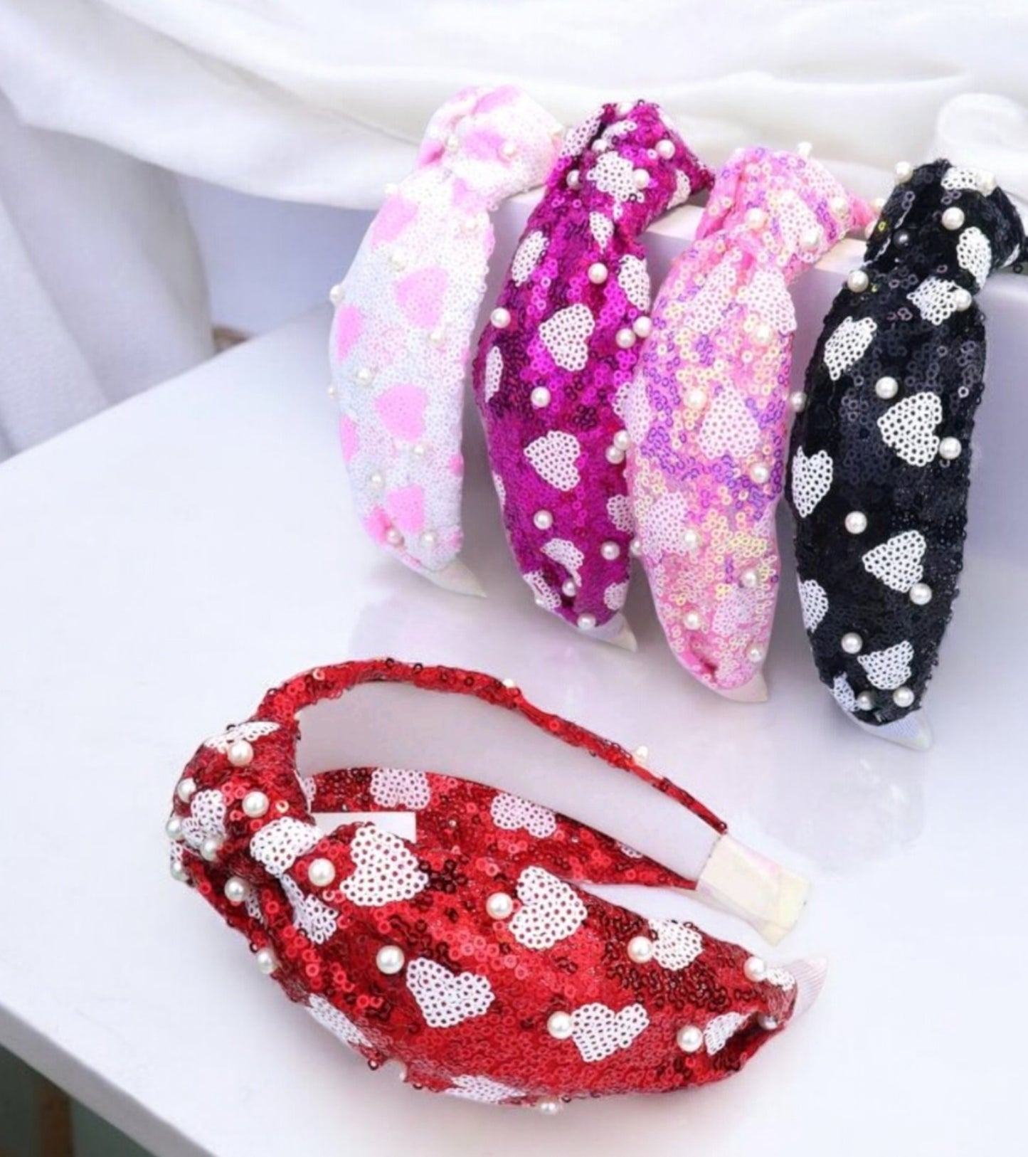 Queen Of Hearts Sequin Headbands