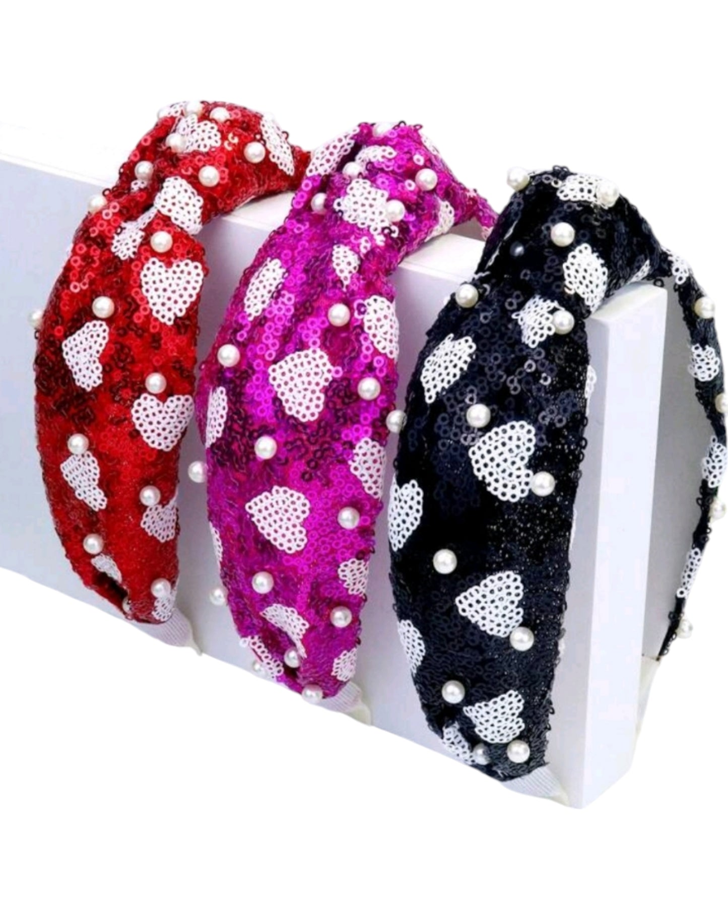 Queen Of Hearts Sequin Headbands