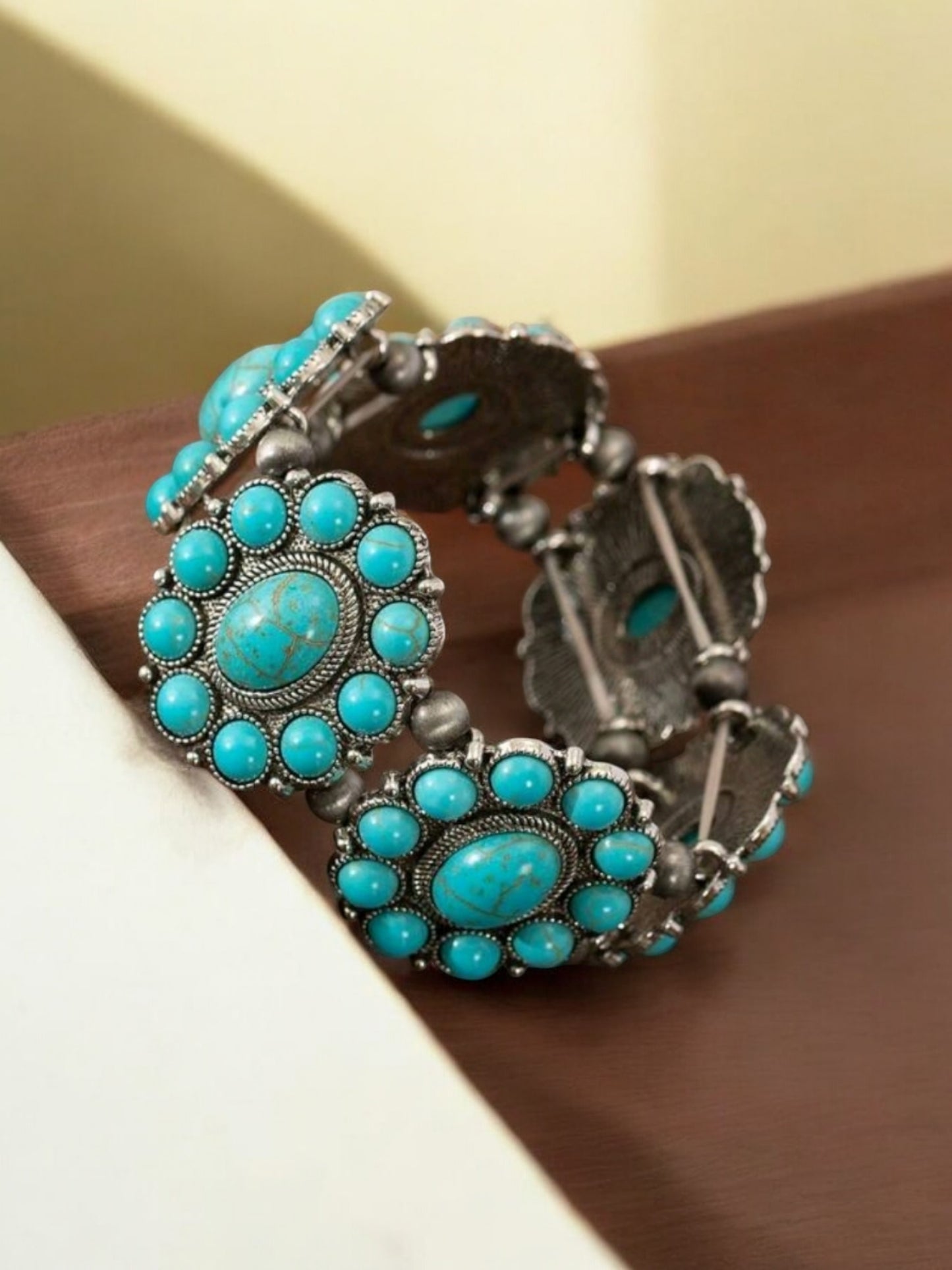 A Cowgirls Dance Crackle Stone Stretch Bracelet