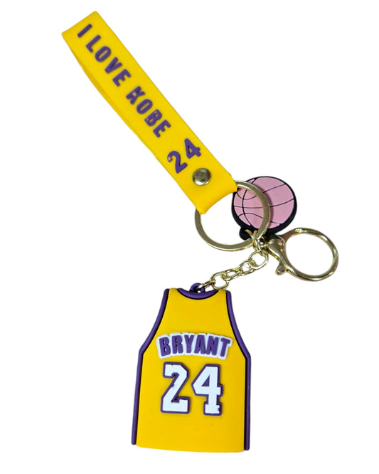 Kobe Lakers 24 Jersey 3D Keychain with Strap