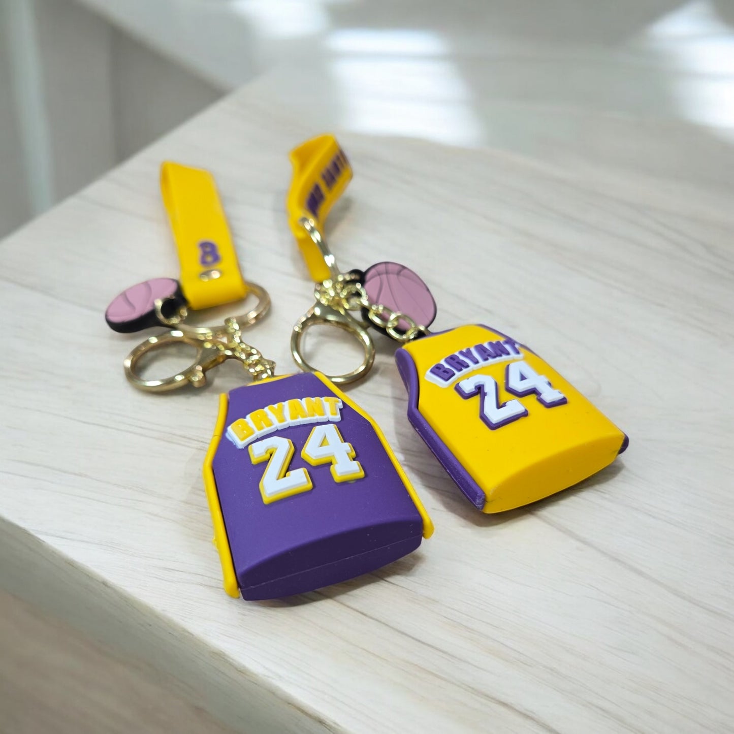 Kobe Lakers 24 Jersey 3D Keychain with Strap