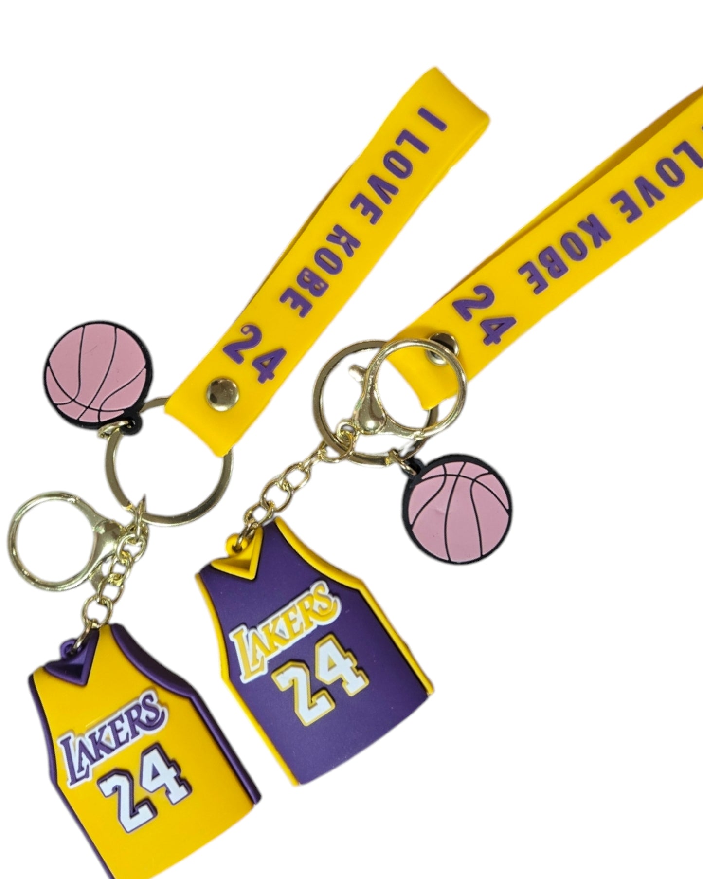 Kobe Lakers 24 Jersey 3D Keychain with Strap