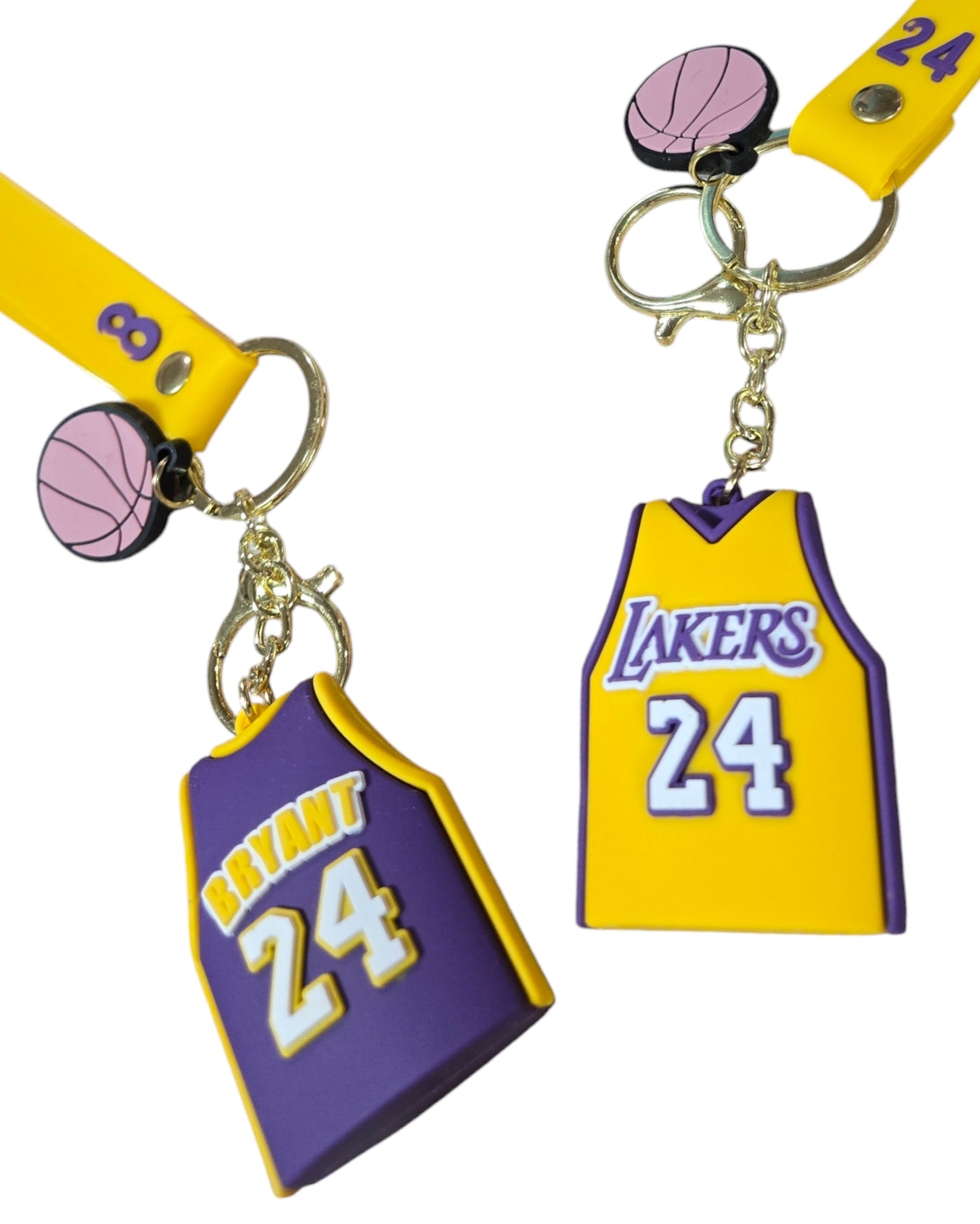 Kobe Lakers 24 Jersey 3D Keychain with Strap