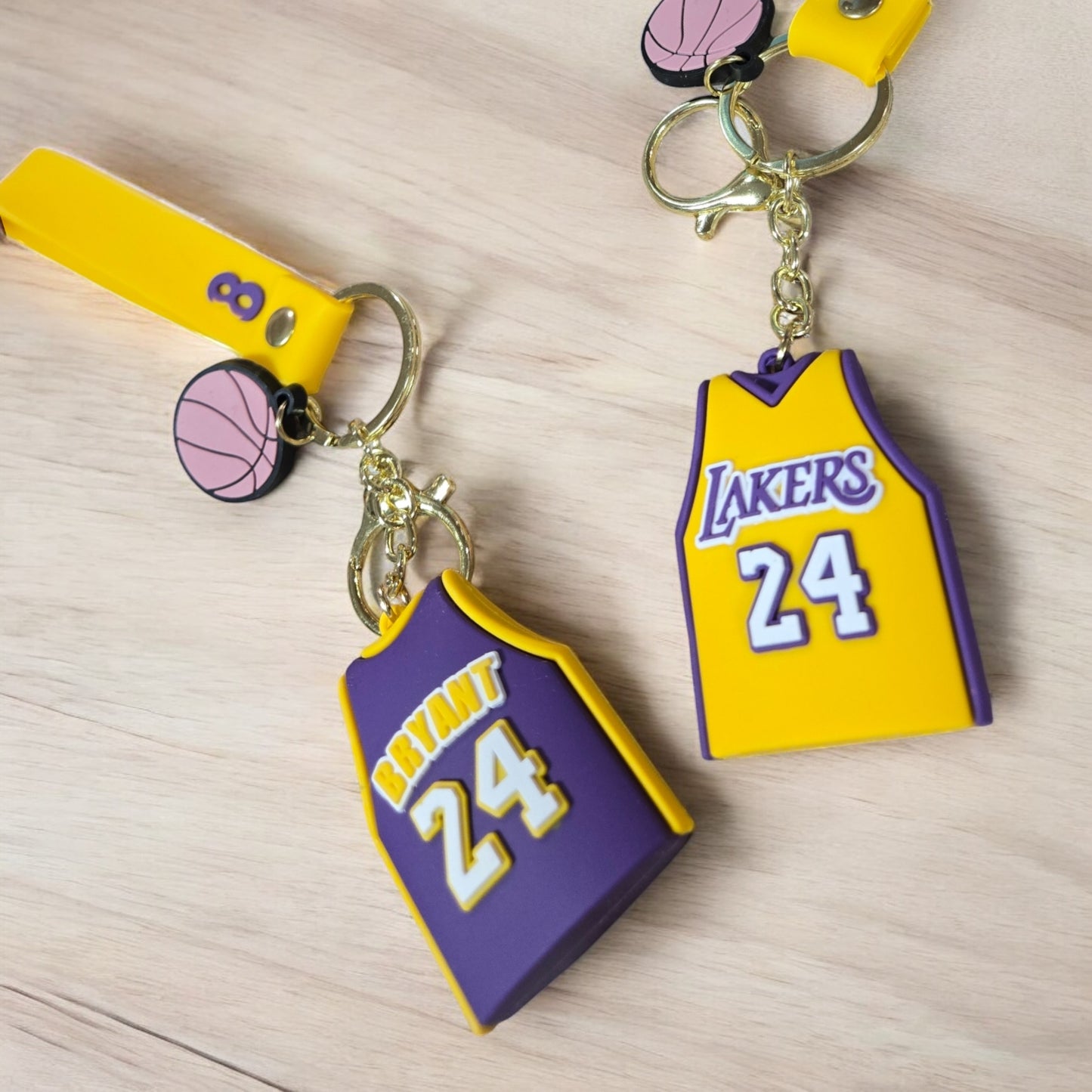 Kobe Lakers 24 Jersey 3D Keychain with Strap