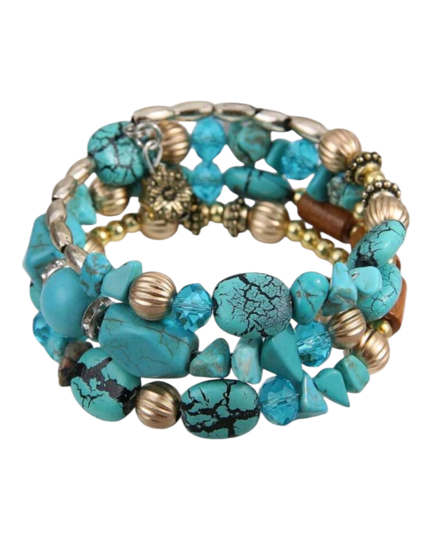 Circle Back Western Boho Coil Wrap Bracelet