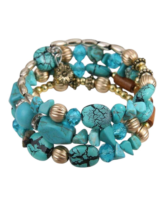 Circle Back Western Boho Coil Wrap Bracelet