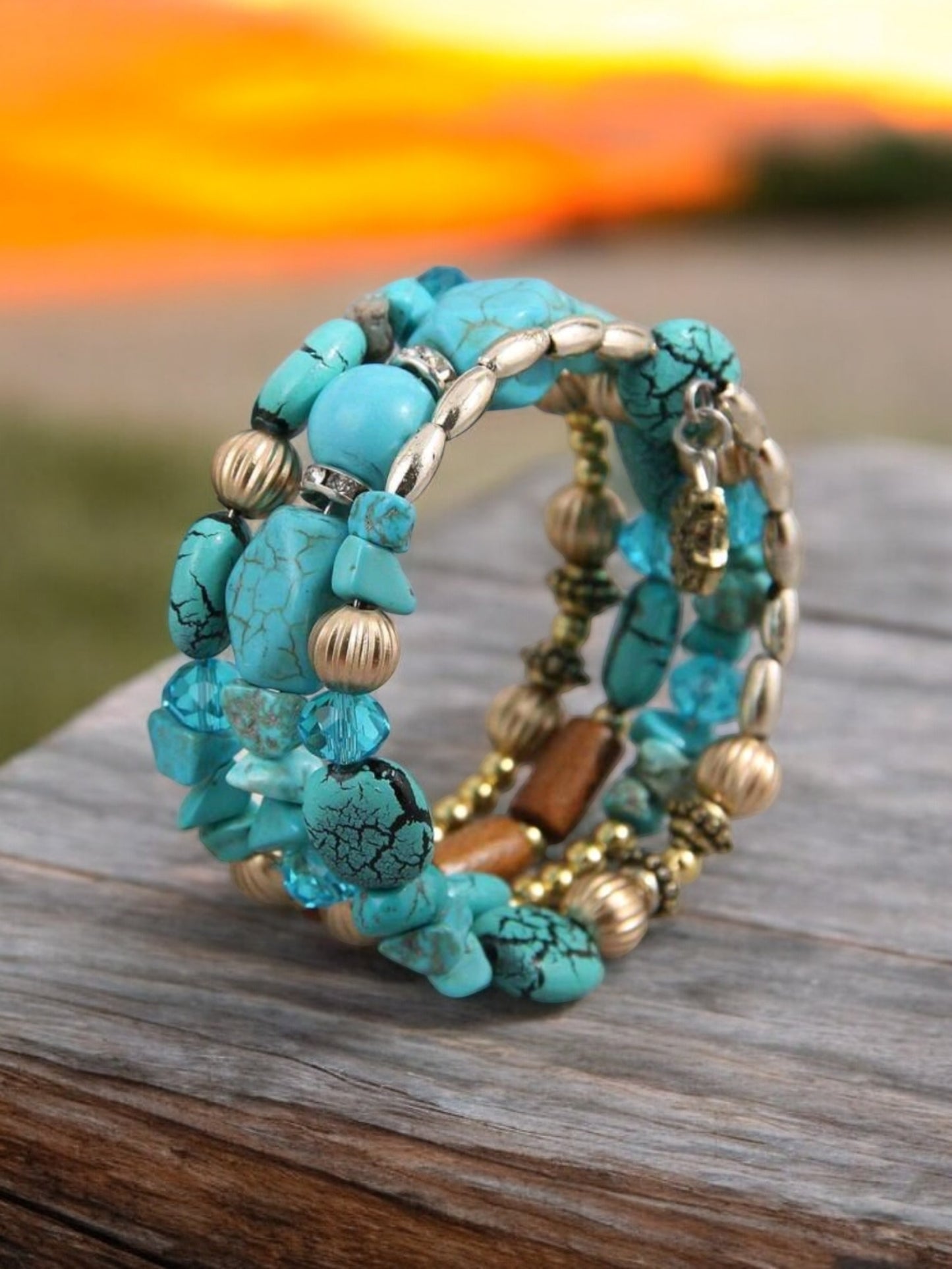 Circle Back Western Boho Coil Wrap Bracelet