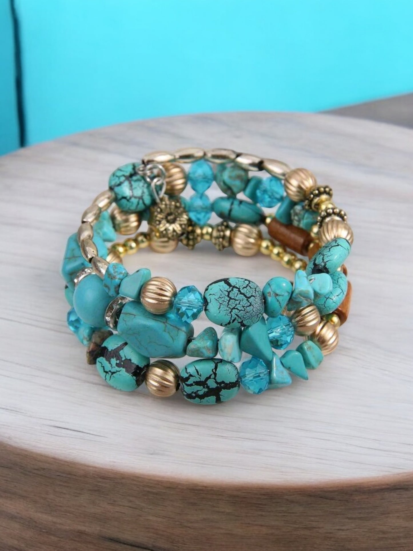 Circle Back Western Boho Coil Wrap Bracelet