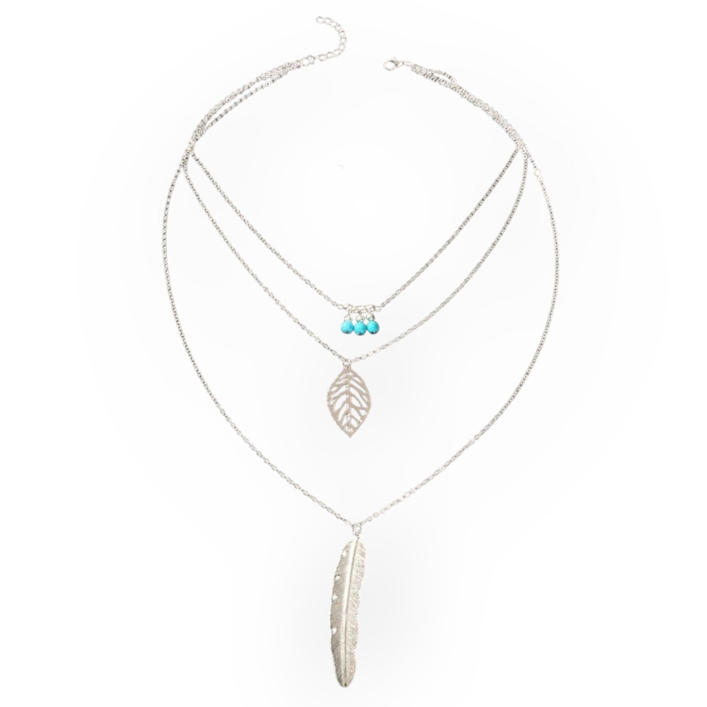 Feather Together 3 Piece Fashion Necklace