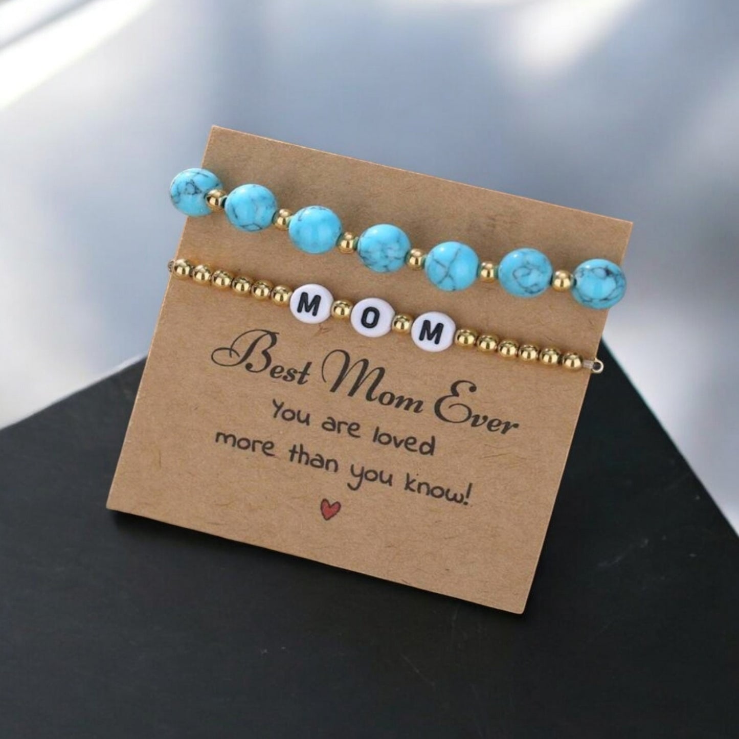 Mom Stretch Beaded Bracelet Set