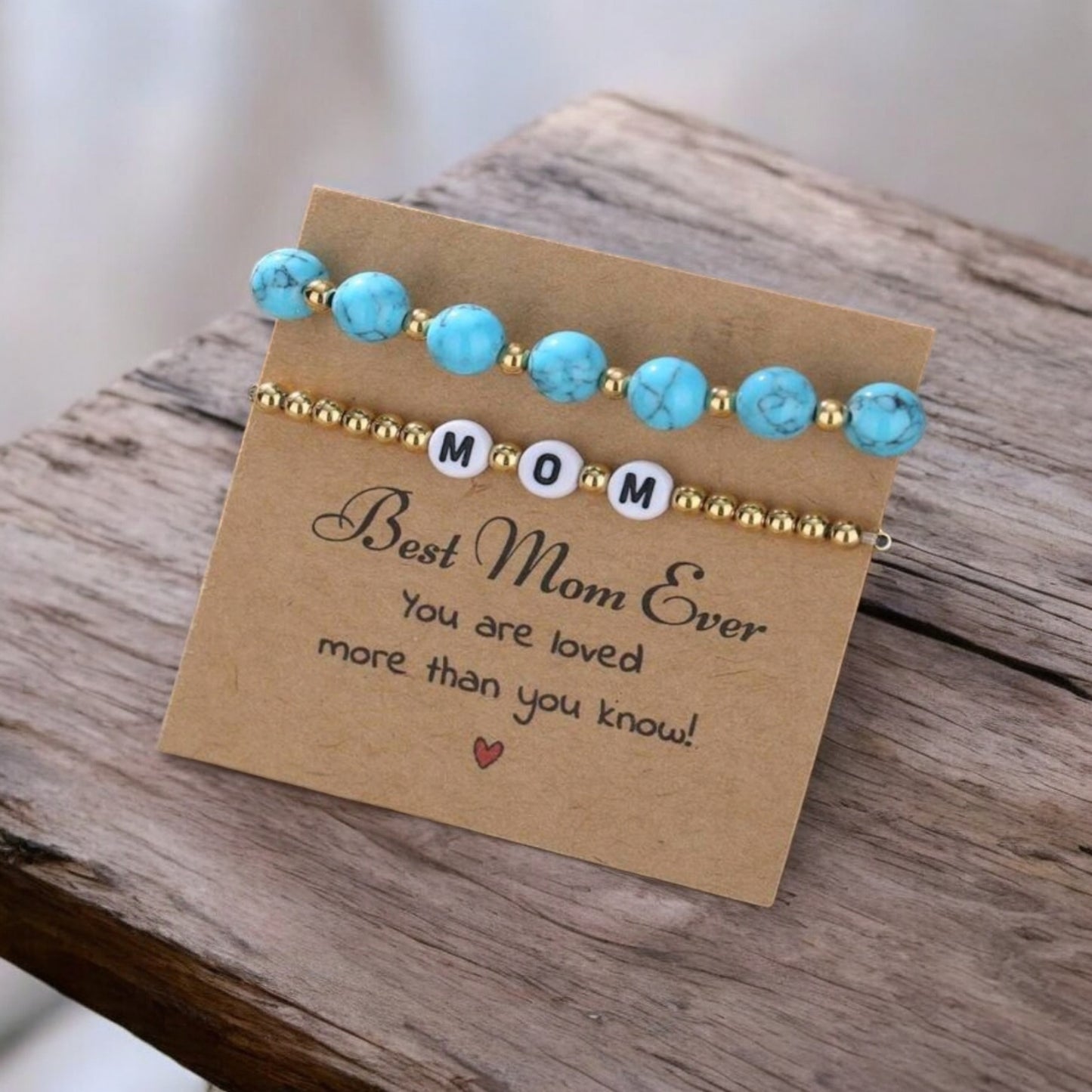 Mom Stretch Beaded Bracelet Set