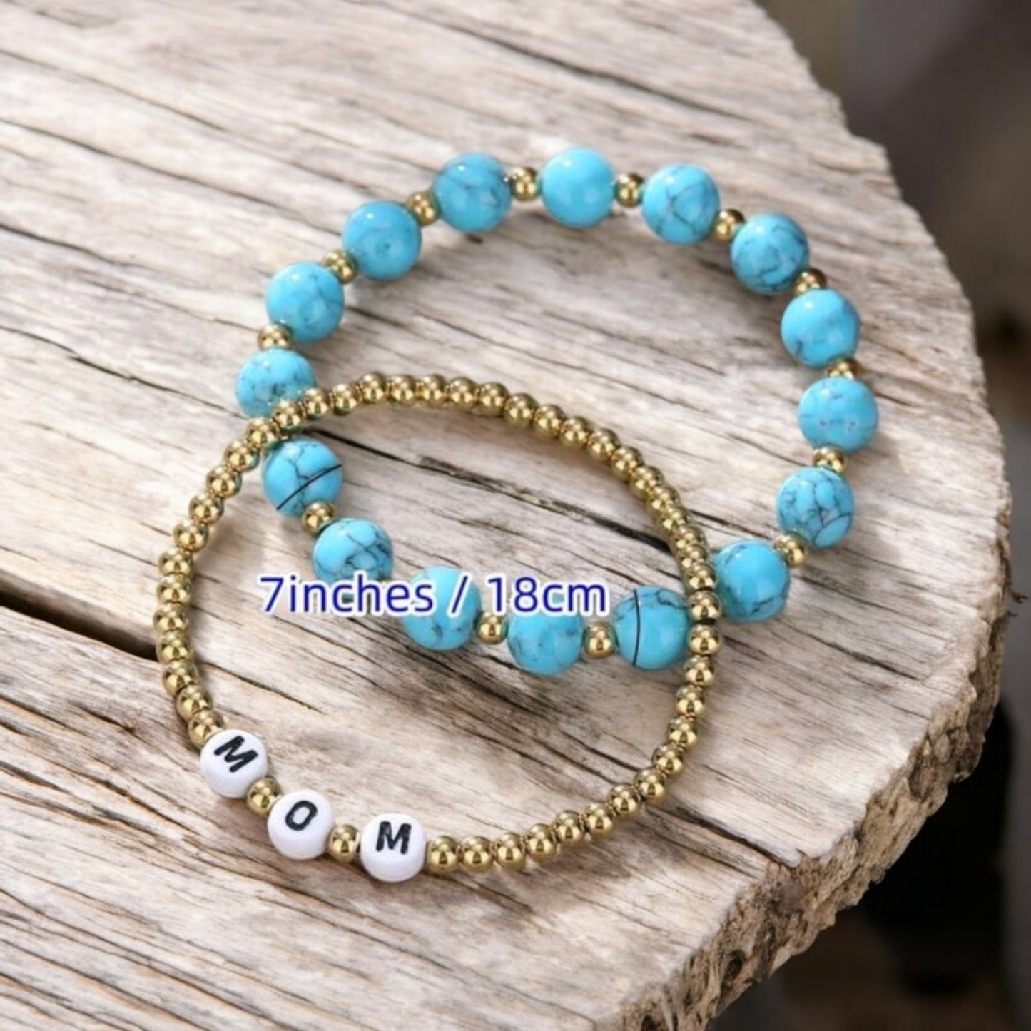 Mom Stretch Beaded Bracelet Set