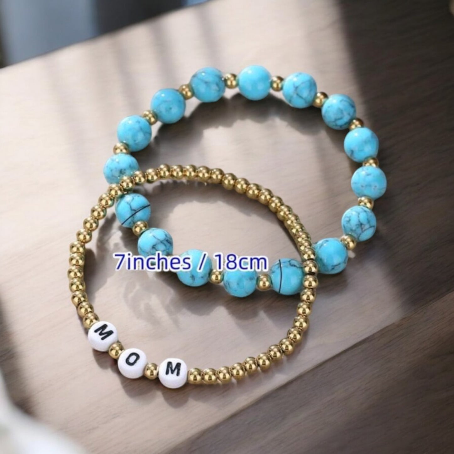 Mom Stretch Beaded Bracelet Set