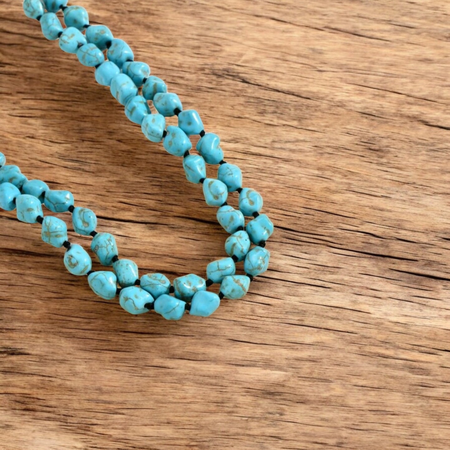 Crackled Perfection Faux Stone Long Strand Necklace