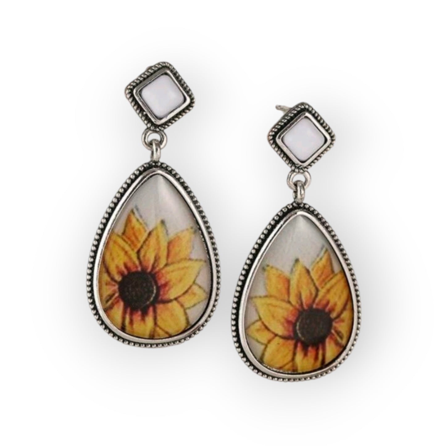 In A Field Of Sunflowers Drop Western Fashion Earrings