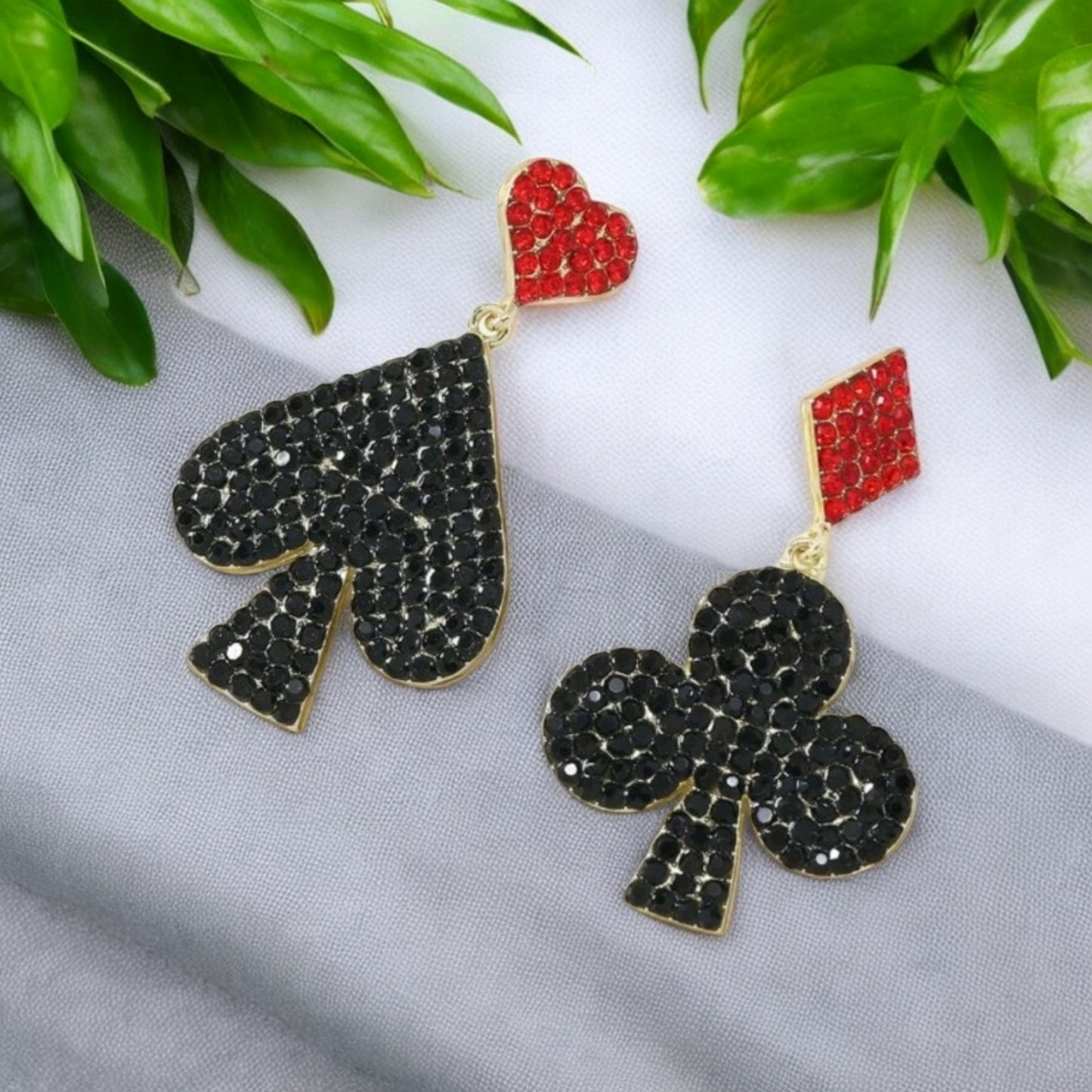 Lady Luck Sparkles Tonight Drop Rhinestone Earrings