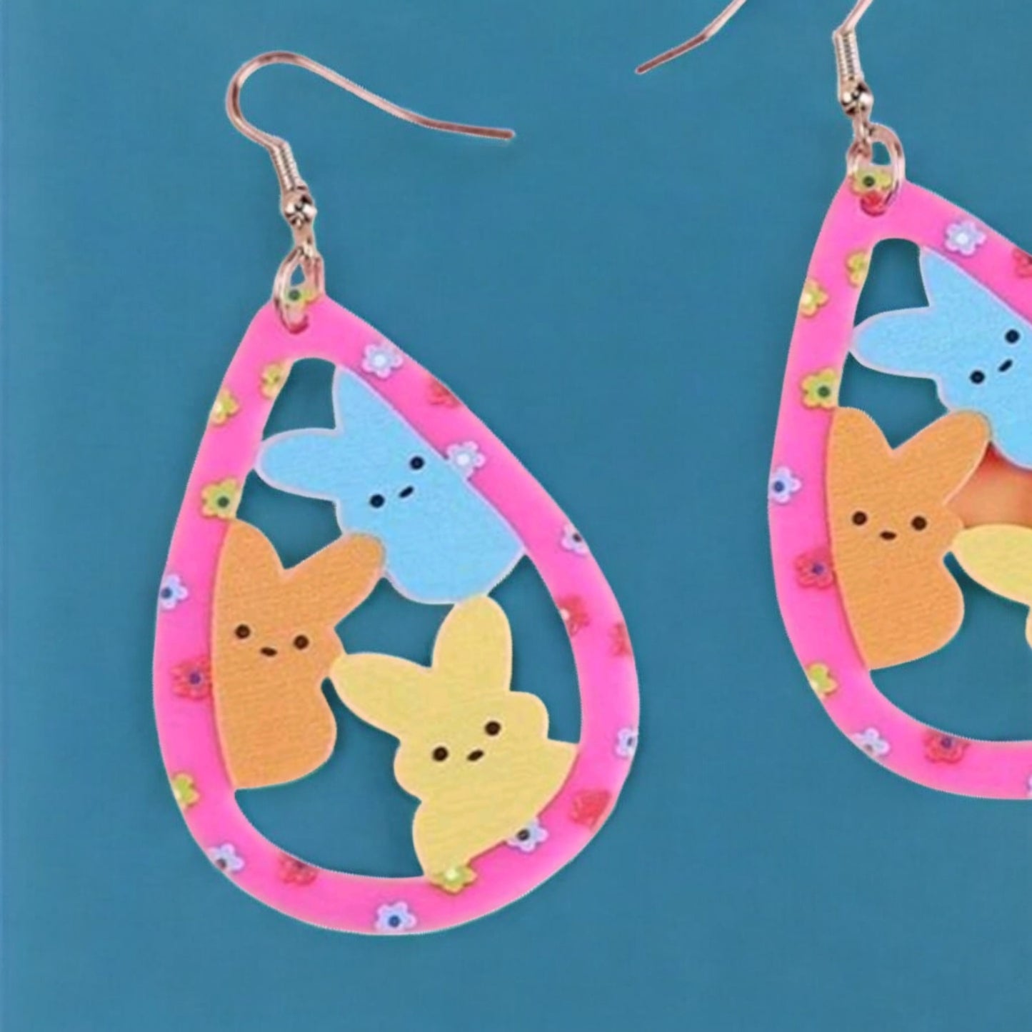 My Easter Peeps Bunny Drop Earrings