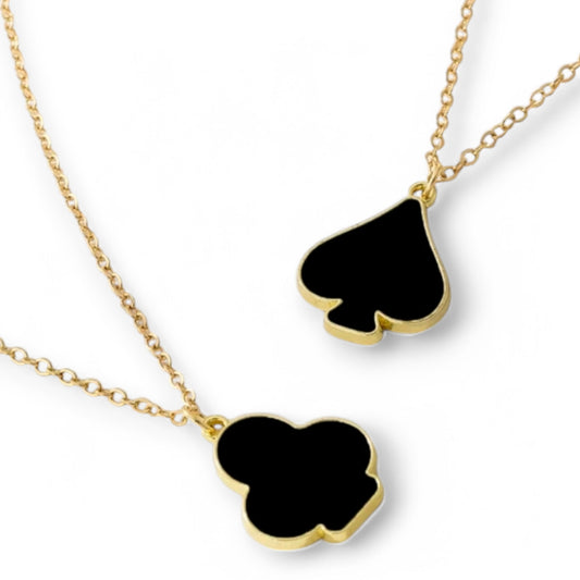 Aces or Spades In Her Pocket Gold Fashion Necklace