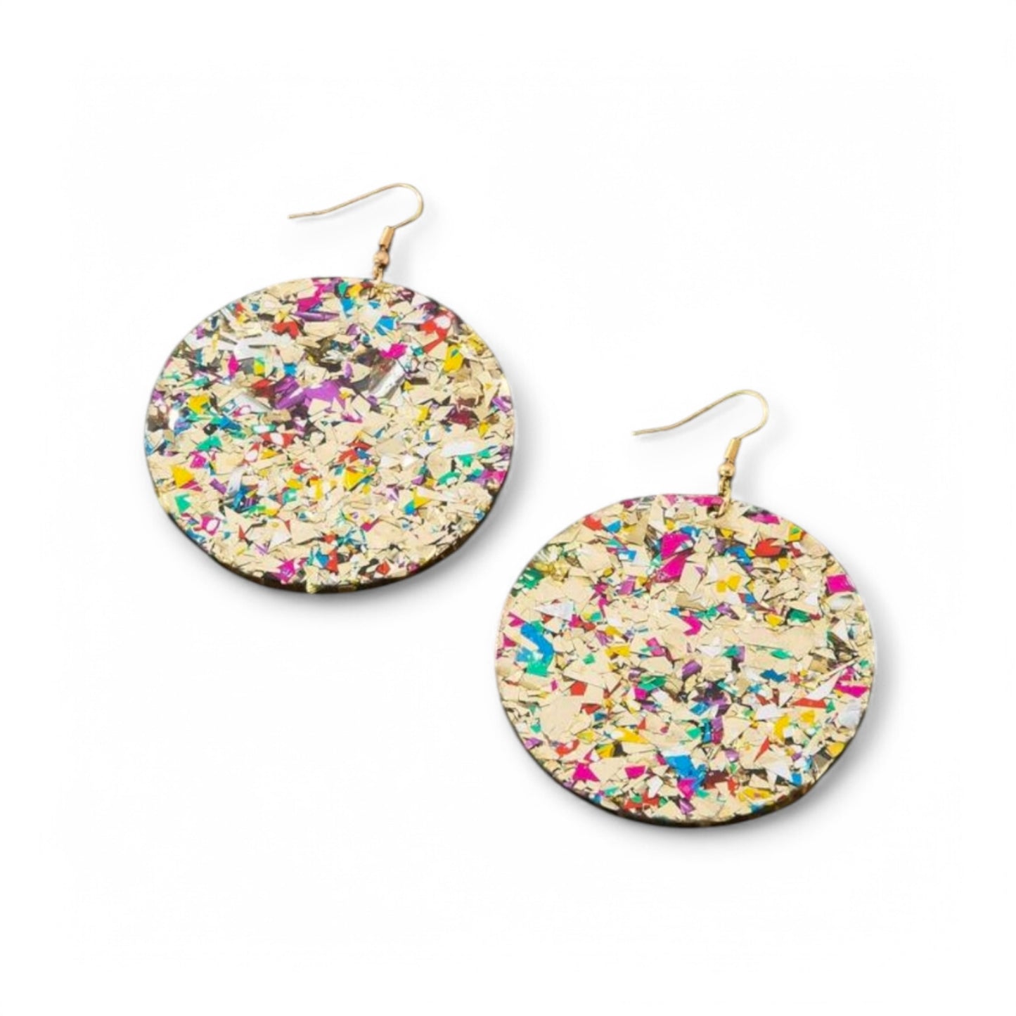 Glitter All Around Drop Fashion Earrings