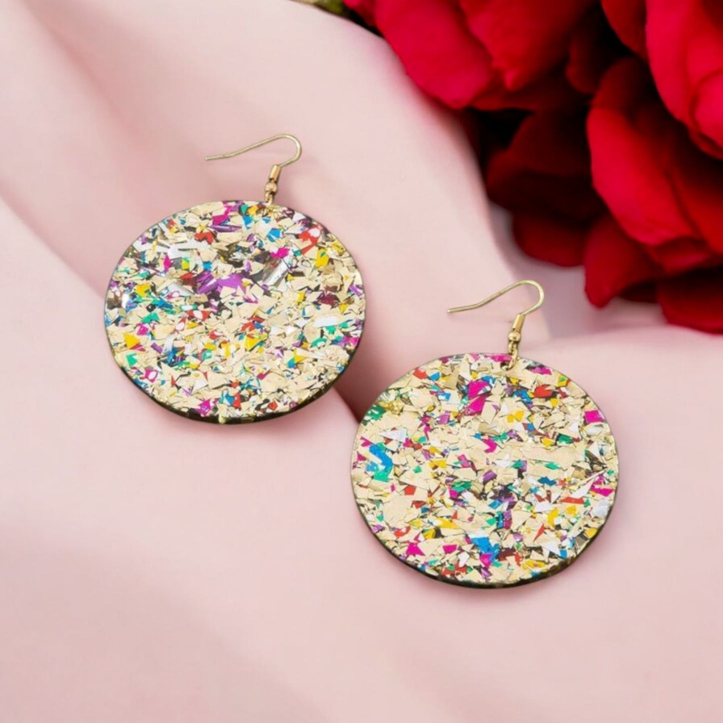 Glitter All Around Drop Fashion Earrings