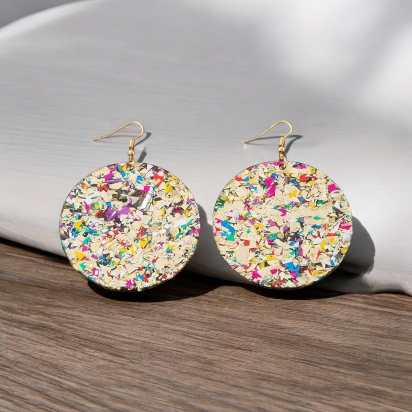 Glitter All Around Drop Fashion Earrings