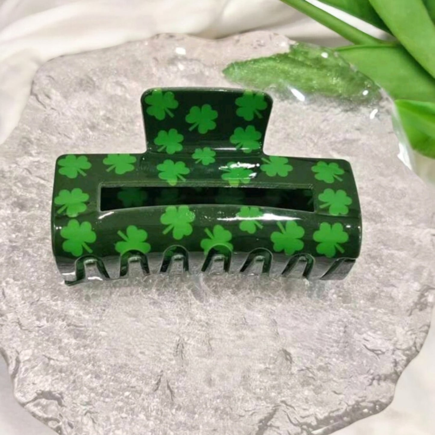 All The Luck Shamrock Hair Claw Clip St. Patrick's Day