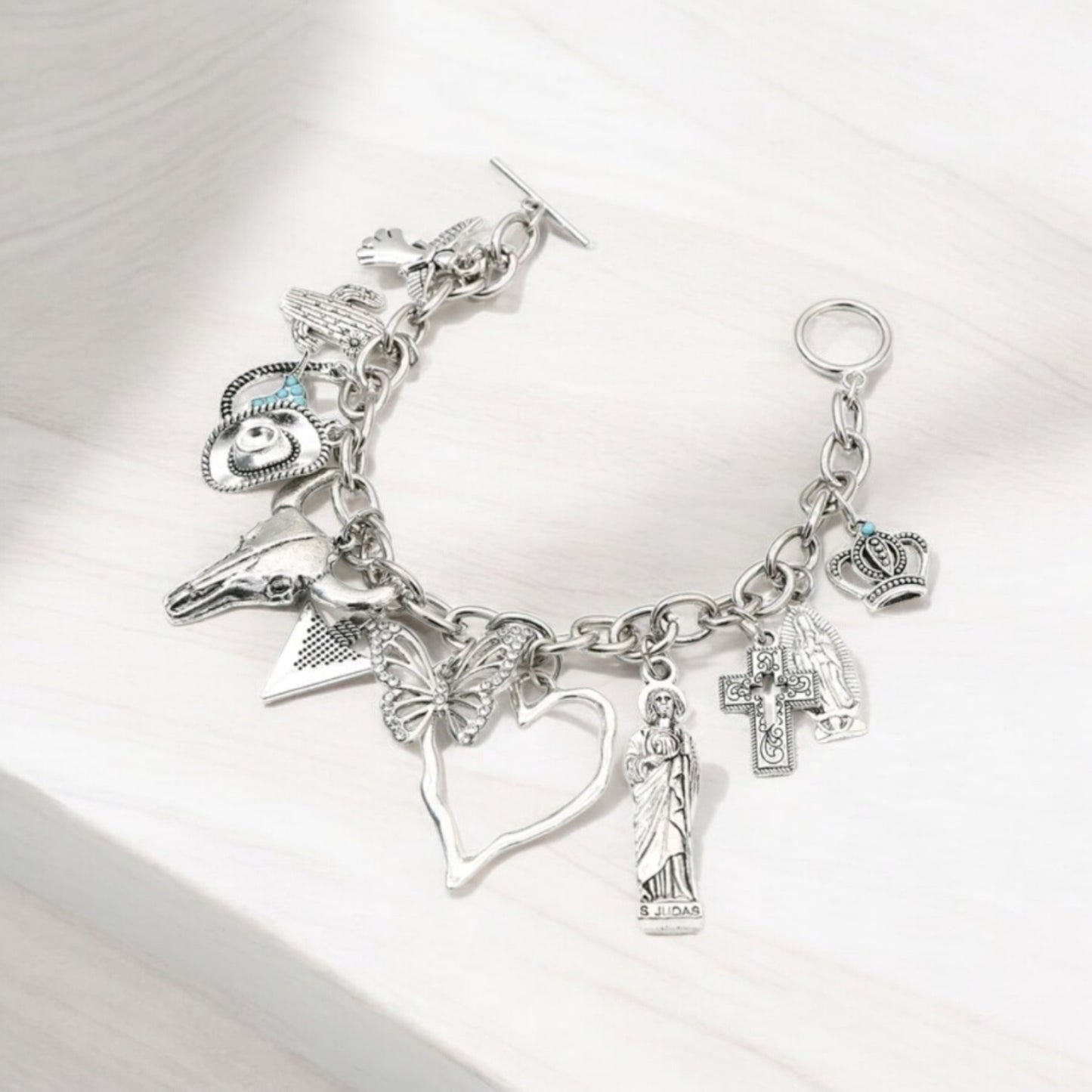 Ranchers Daughter Charm Link Fashion Bracelet