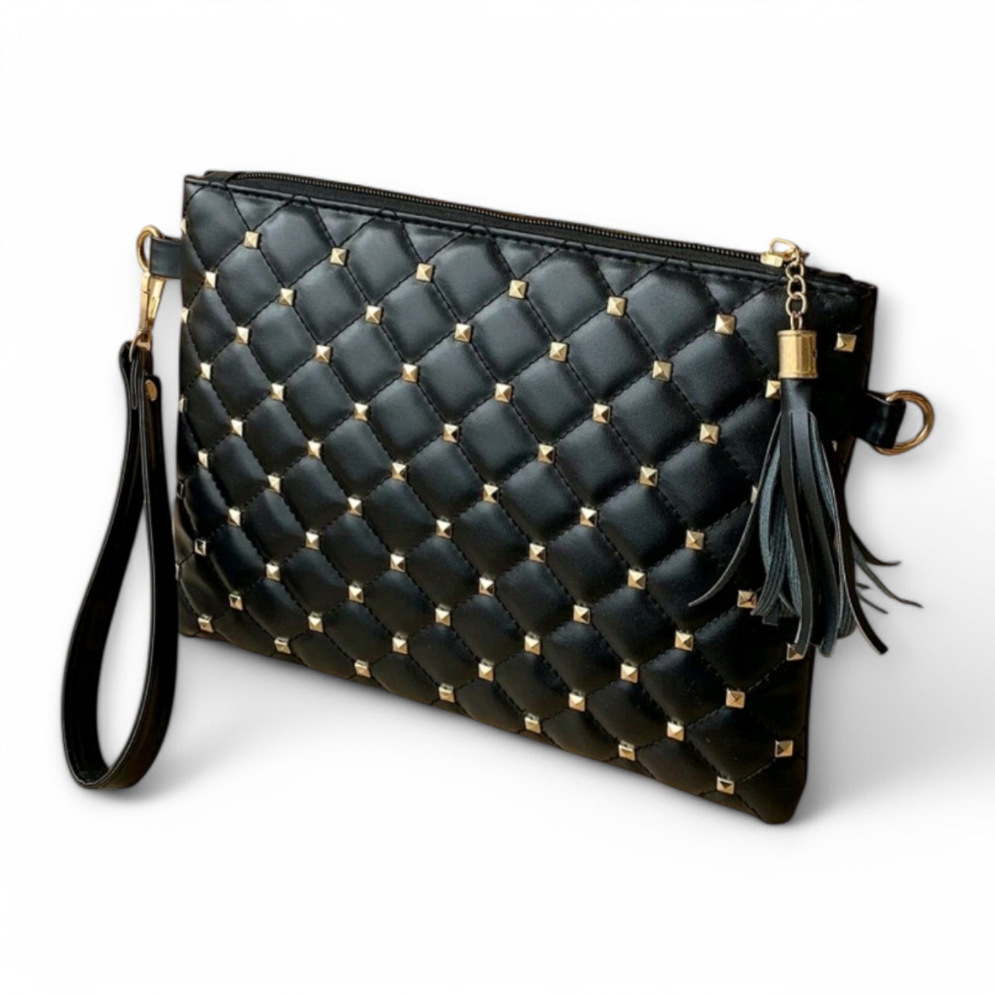 Out On The Town Rivetted Wristlet Clutch