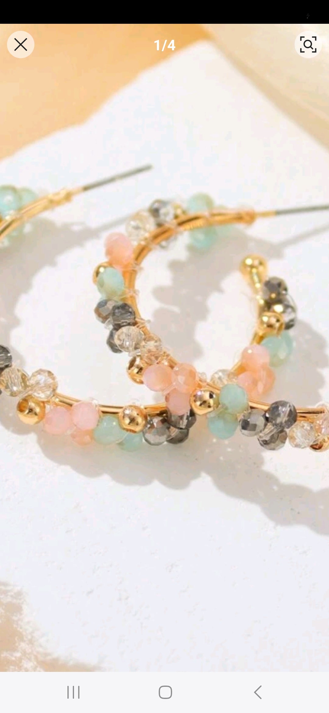 Sounds Of The Sea Beaded Hoop Earrings