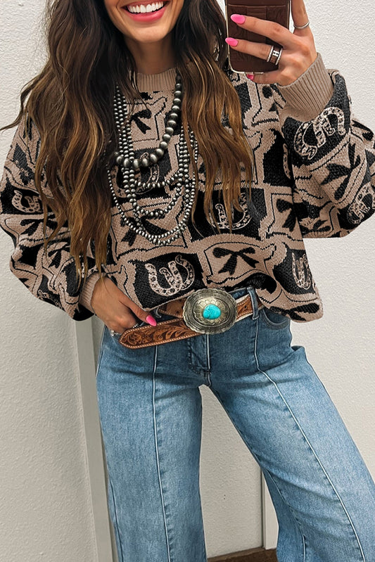 Hitched & Lucky Horseshoe Sweater