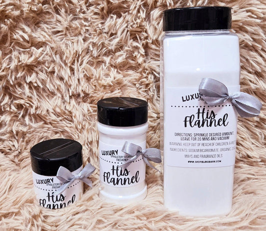 His Flannel Luxury Upholstery and Carpet Freshener Winter Scent